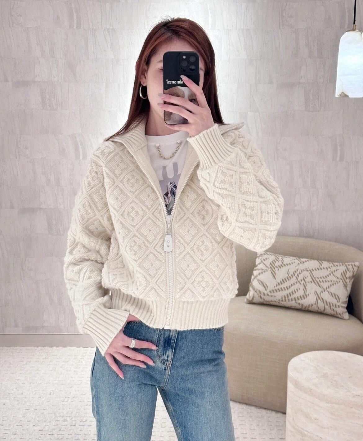 ルイヴィトン セーター ファスナー付きカーディガン A31762