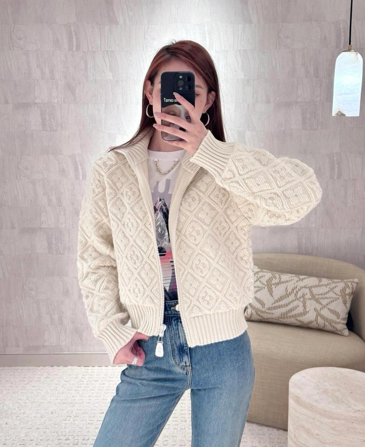 ルイヴィトン セーター ファスナー付きカーディガン A31762