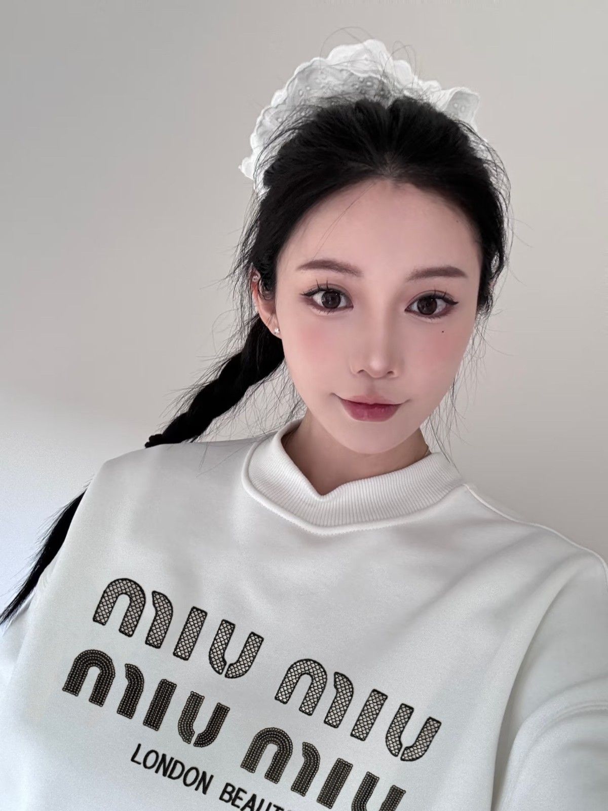 ミュウミュウ トレーナー ゆったり 刺繍 A31748