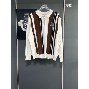 グッチ ストライプ セーター レター刺繍ロゴ ウール ニット A31785