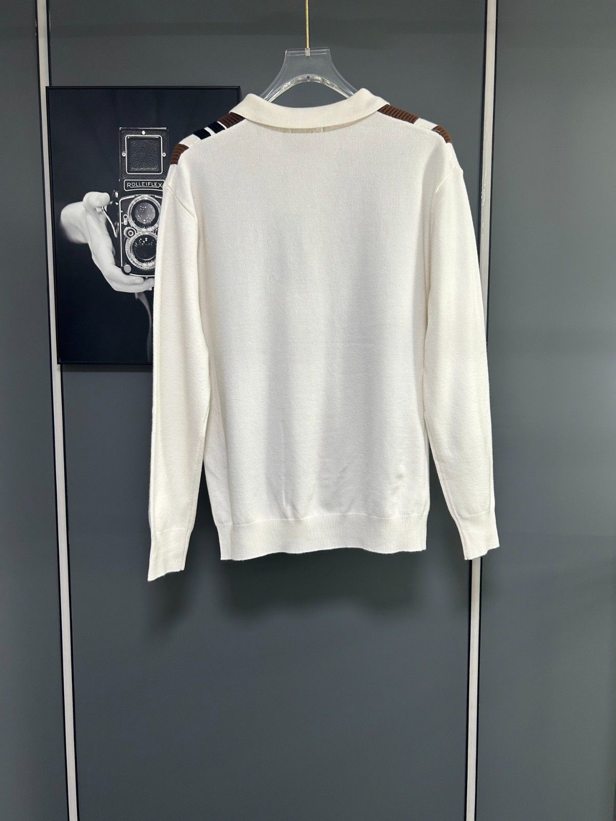 グッチ ストライプ セーター レター刺繍ロゴ ウール ニット A31785