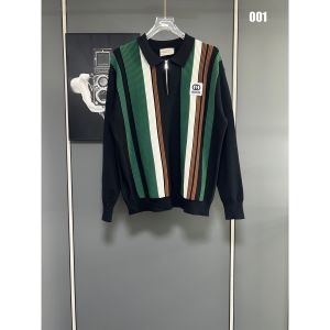 グッチ ストライプ セーター レター刺繍ロゴ ウール ニット A31785