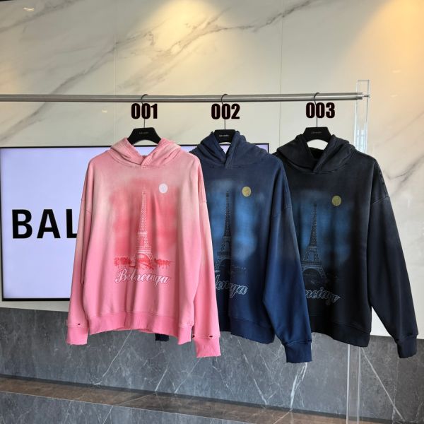 バレンシアガ パーカー フード付き プリント 高品質 A31797