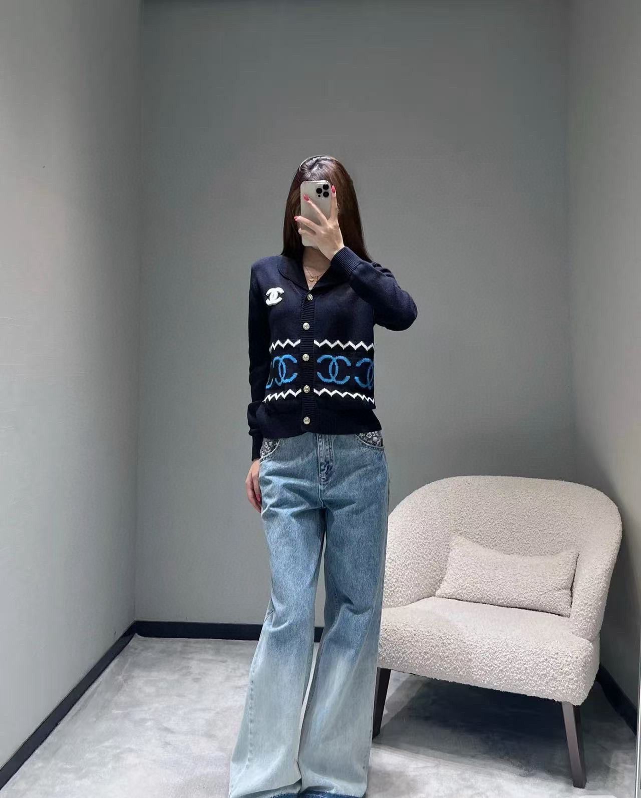 シャネル カーディガン レディース 可愛い A31789