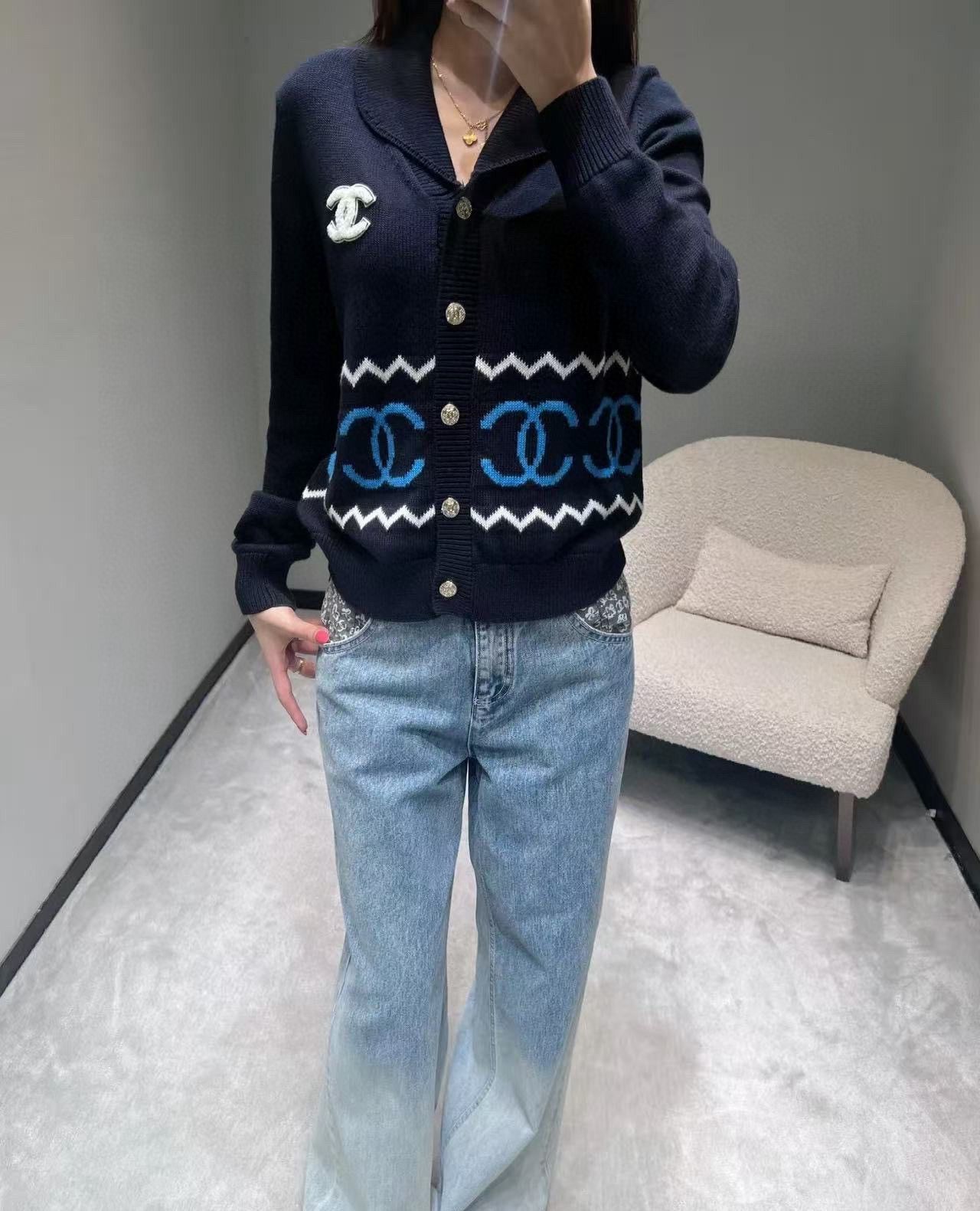 シャネル カーディガン レディース 可愛い A31789