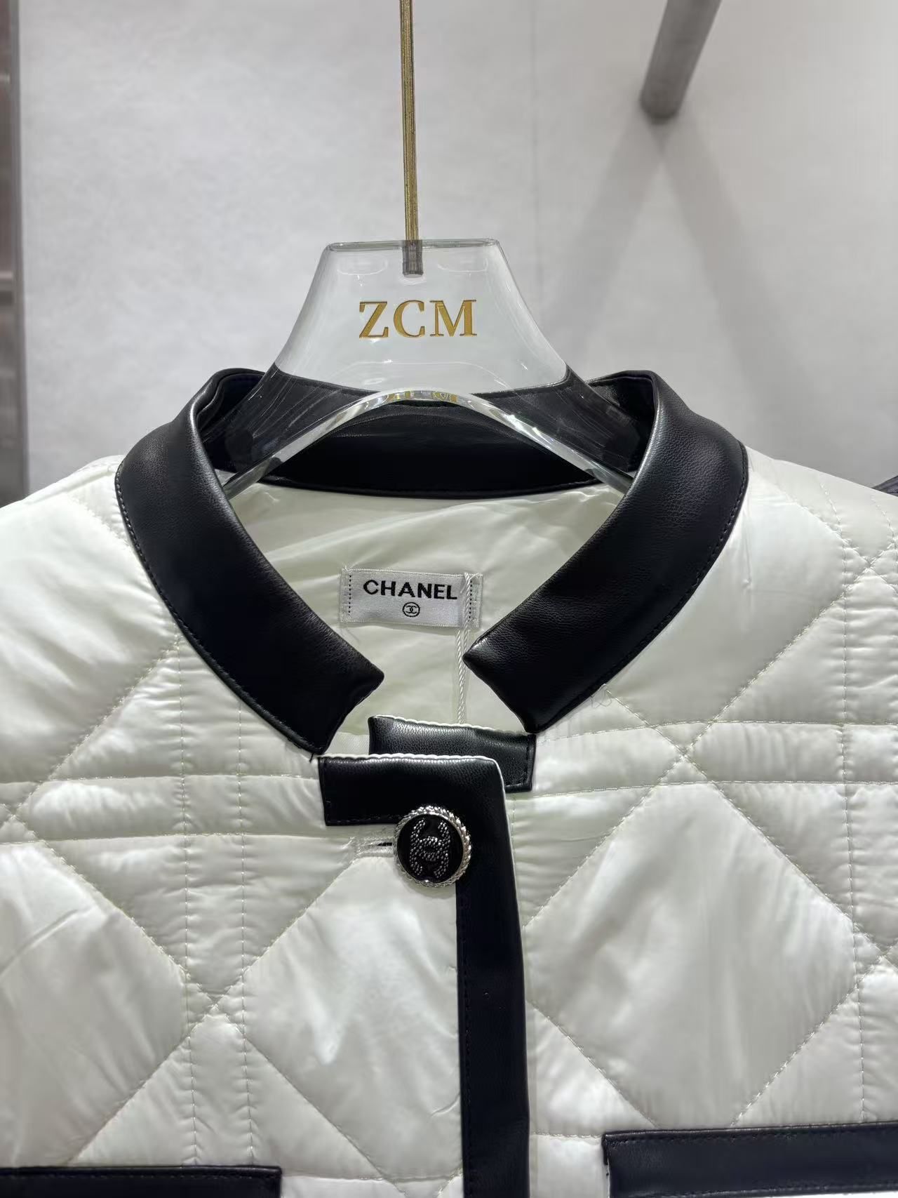 シャネル チェックの綿入りジャケット A31817