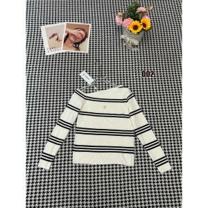 シャネル ストライプのカラーブロックニット オシャレ A31816