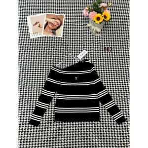 シャネル ストライプのカラーブロックニット オシャレ A31816