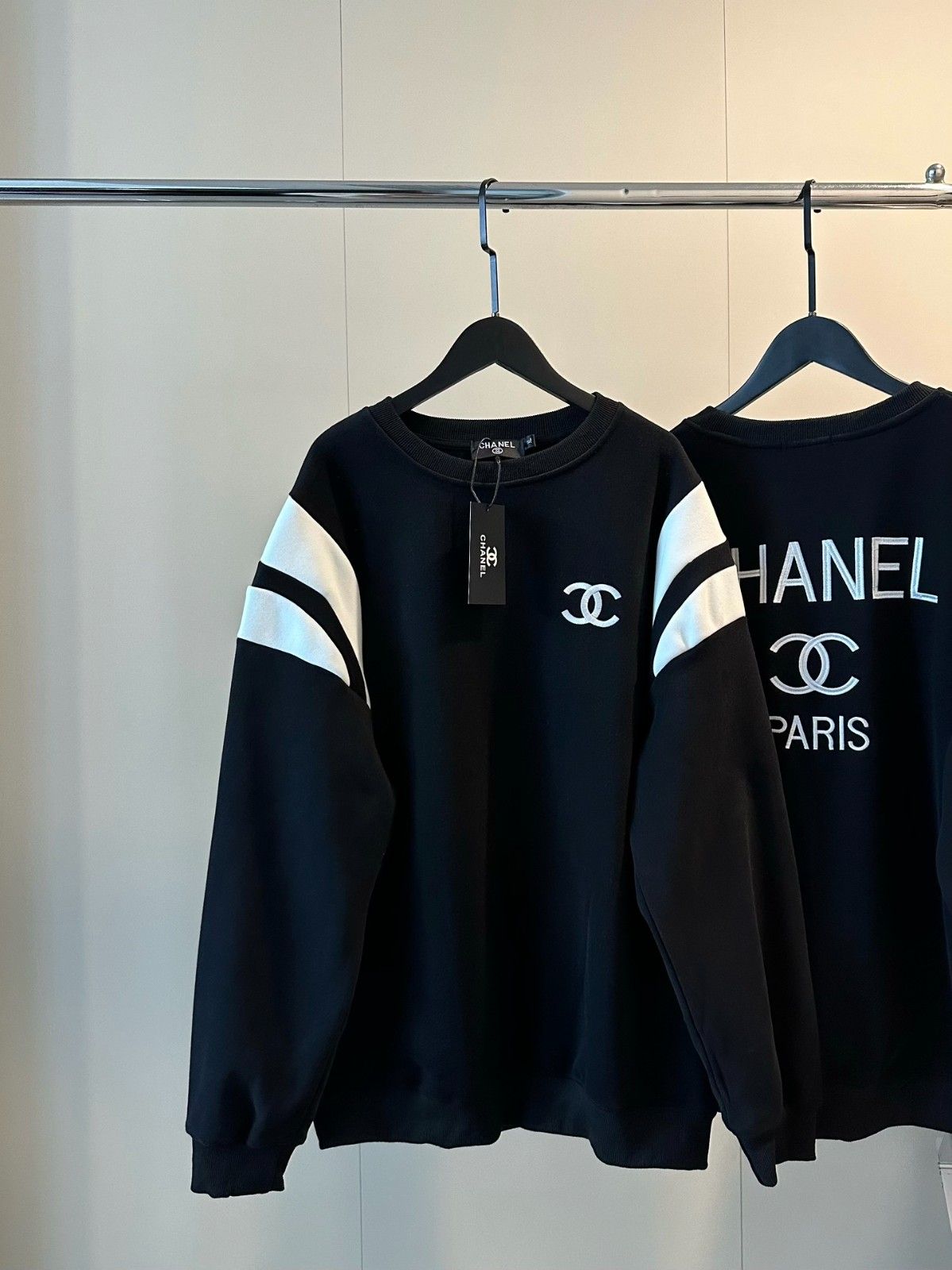 シャネル トレーナー 刺繍 裏起毛 暖かい ゆったり A31807