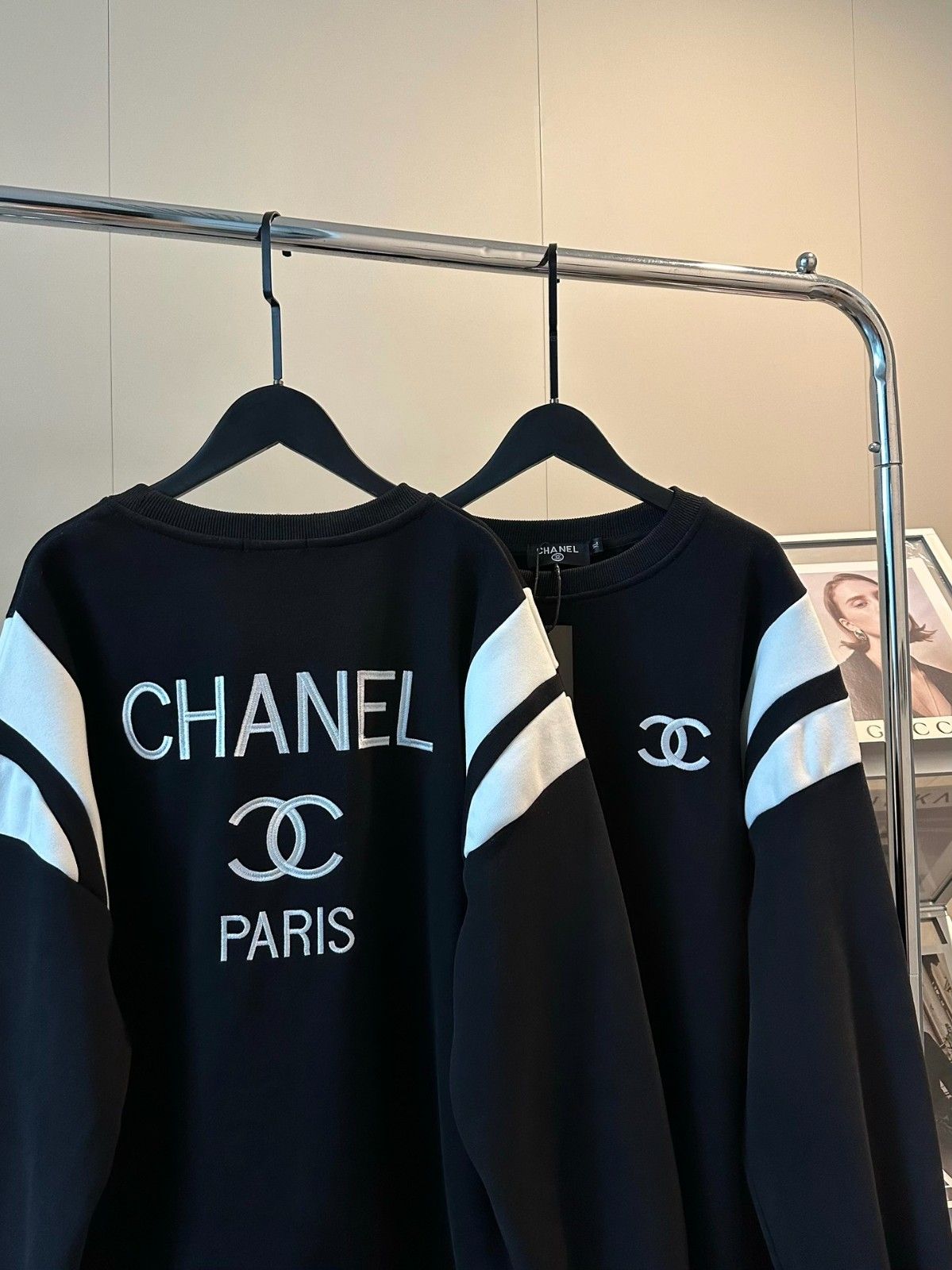 シャネル トレーナー 刺繍 裏起毛 暖かい ゆったり A31807