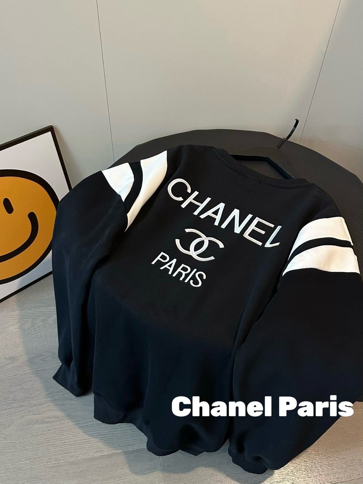 シャネル トレーナー 刺繍 裏起毛 暖かい ゆったり A31807