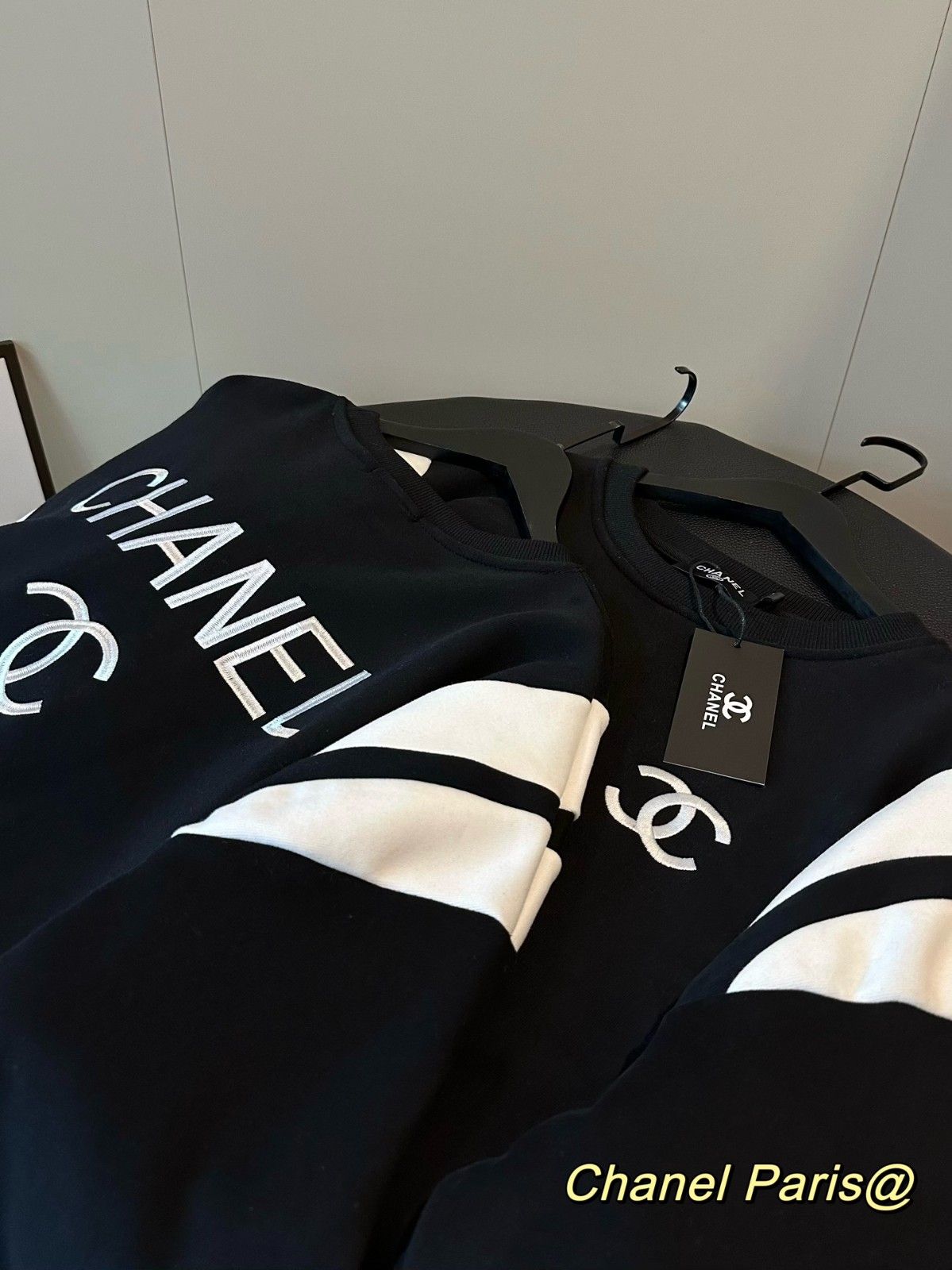 シャネル トレーナー 刺繍 裏起毛 暖かい ゆったり A31807