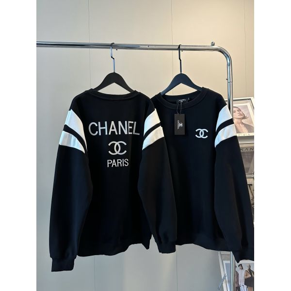 シャネル トレーナー 刺繍 裏起毛 暖かい ゆったり A31807