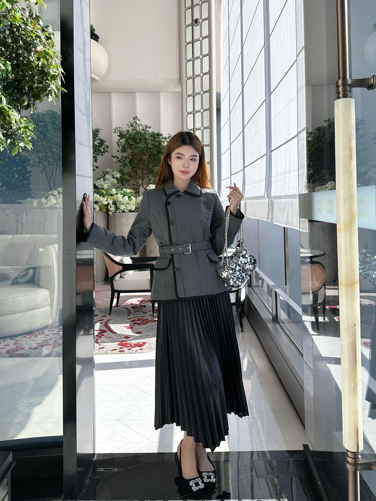 ディオール コート ベルト付き ジャケット 高級 A31818