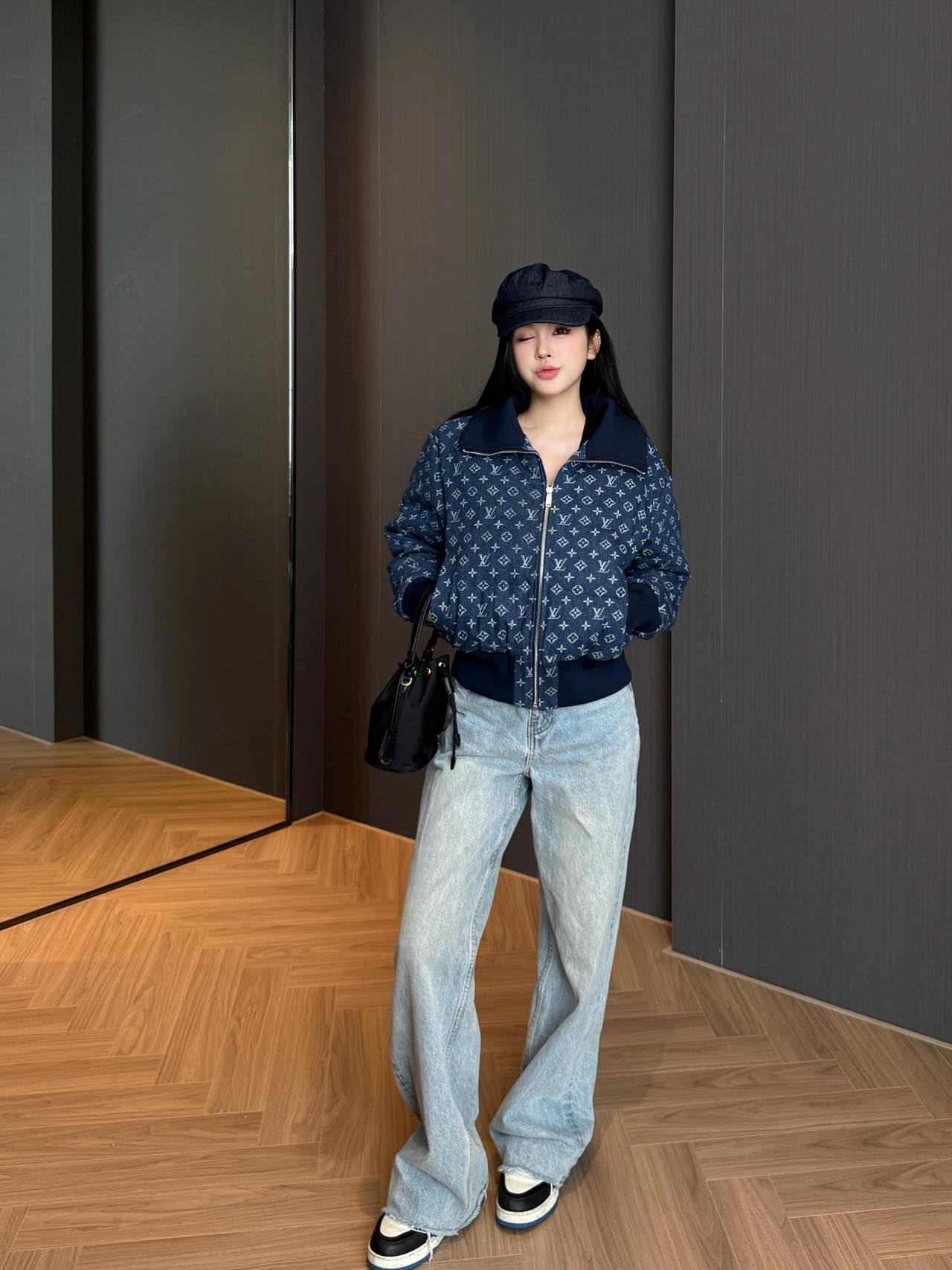 ルイヴィトン 綿入りジャケット レディース向け カジュアル A31834