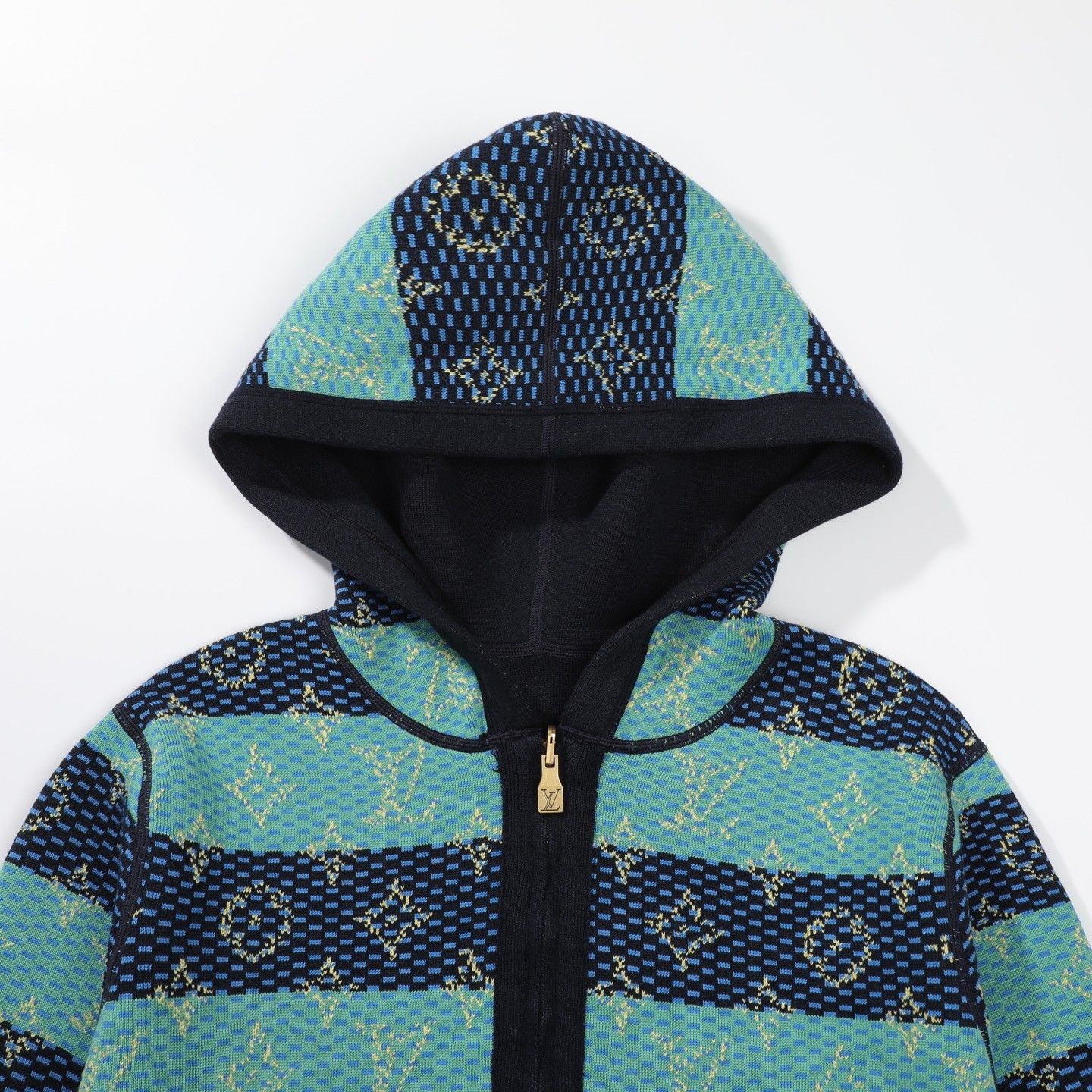 ルイヴィトン 両面全面ジャカードプリント パーカー ニット 高品質 A31852