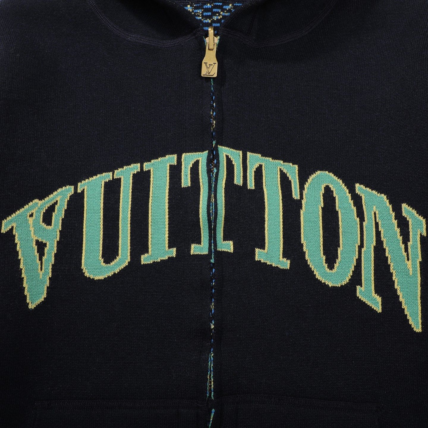 ルイヴィトン 両面全面ジャカードプリント パーカー ニット 高品質 A31852