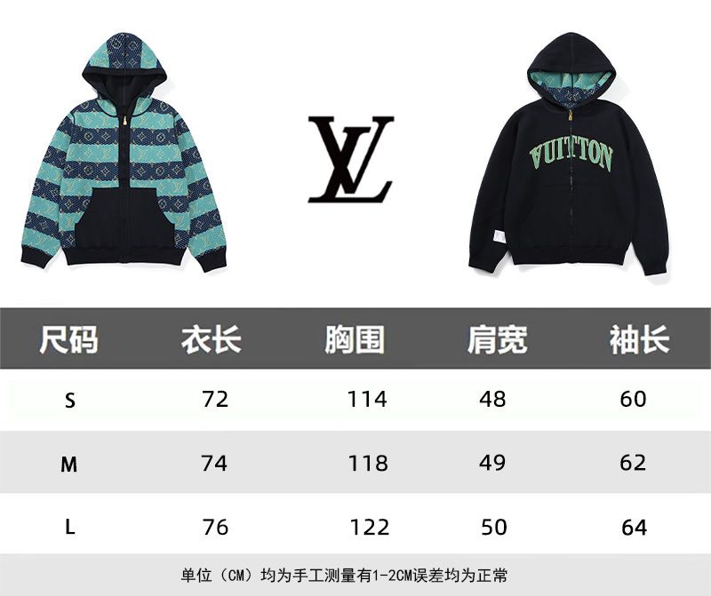 ルイヴィトン 両面全面ジャカードプリント パーカー ニット 高品質 A31852