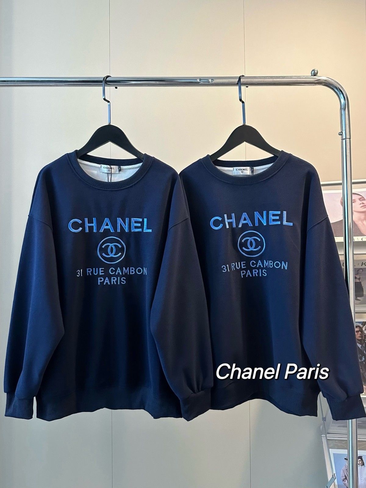 シャネル トレーナー 刺繍 可愛い ゆったり A31846