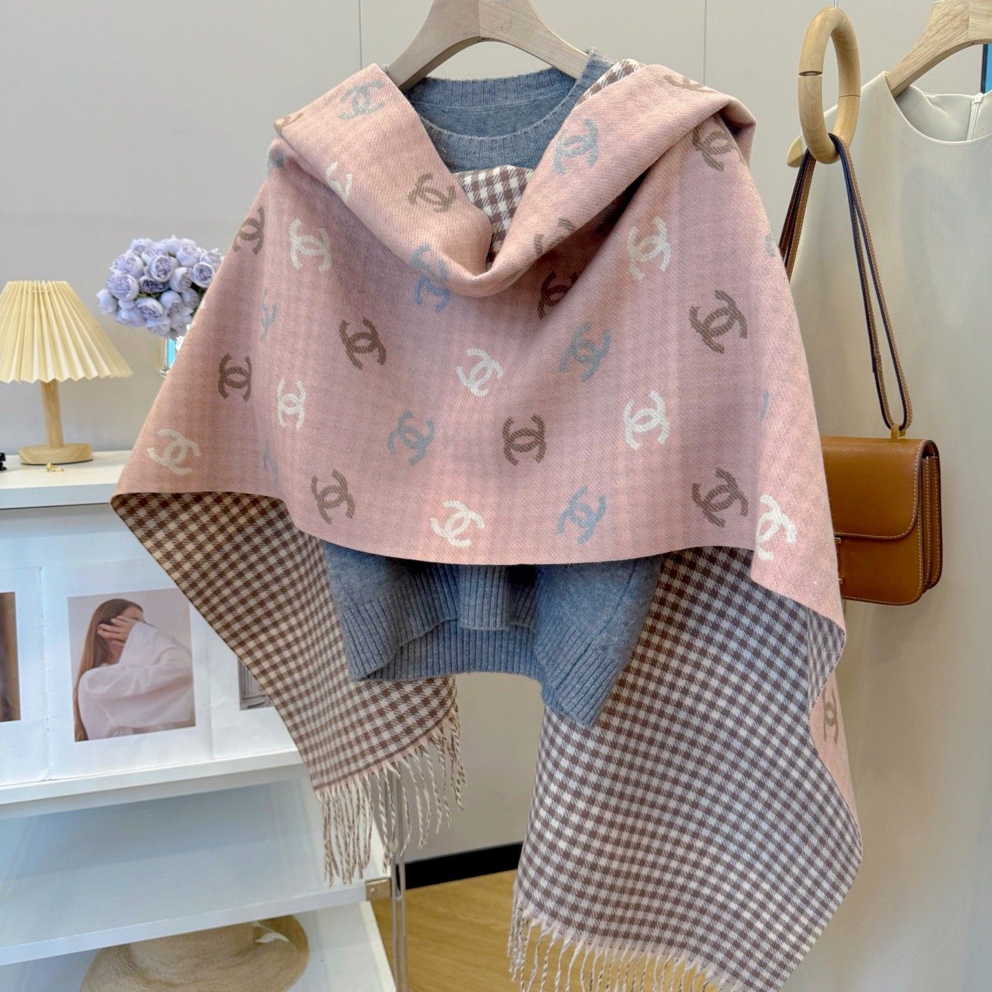 シャネル マフラー 秋冬 レディース 暖かい A31840