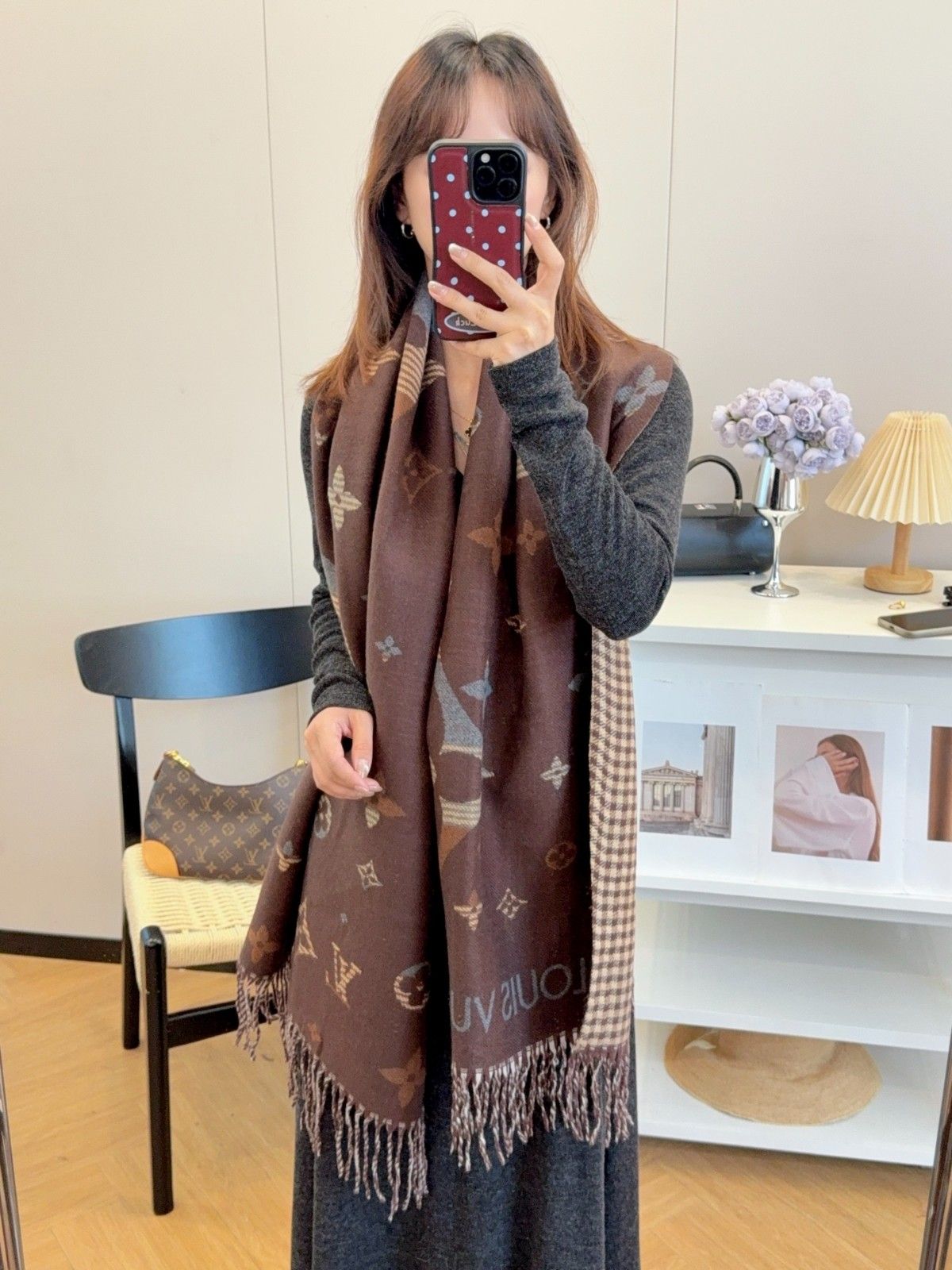 シャネル マフラー 秋冬 レディース 暖かい A31840