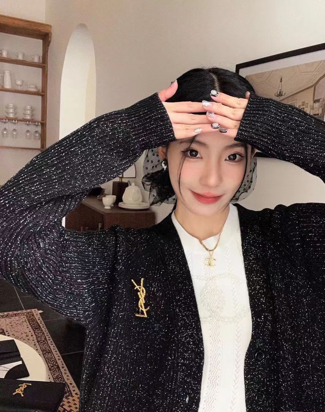 サンローラン カーディガン セーター ゆったり A31845