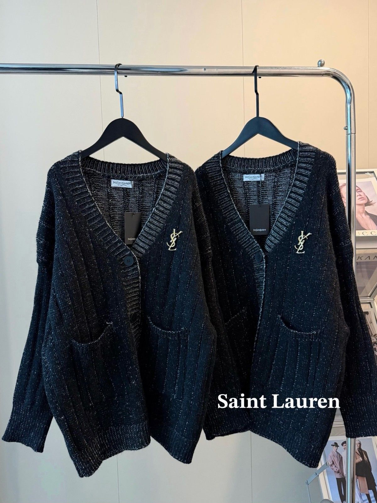 サンローラン カーディガン セーター ゆったり A31845