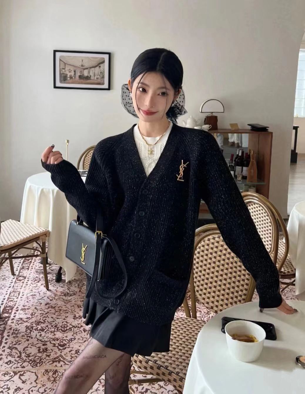 サンローラン カーディガン セーター ゆったり A31845