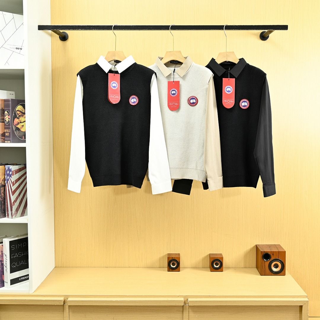 カナダグース メンズ シャツカラー セーター ビジネス風 A31841