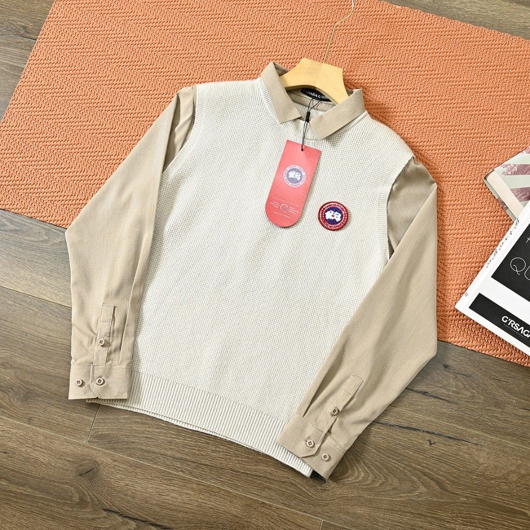 カナダグース メンズ シャツカラー セーター ビジネス風 A31841