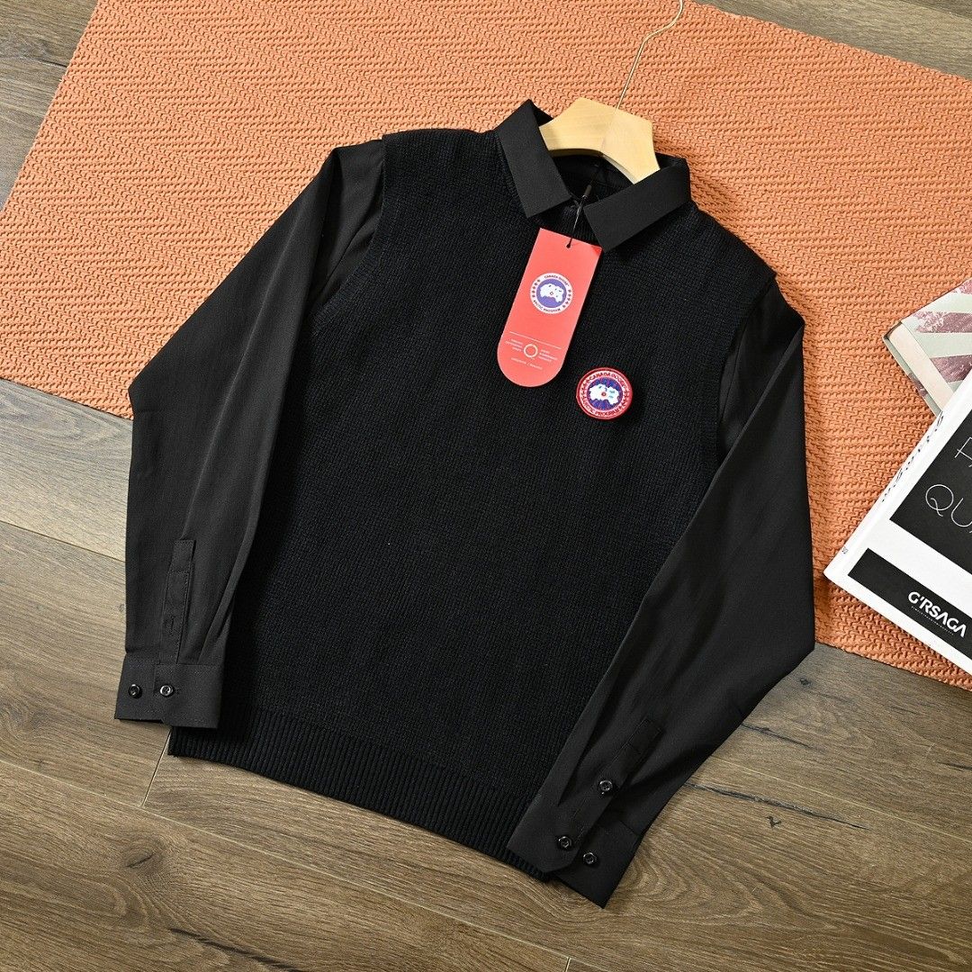 カナダグース メンズ シャツカラー セーター ビジネス風 A31841