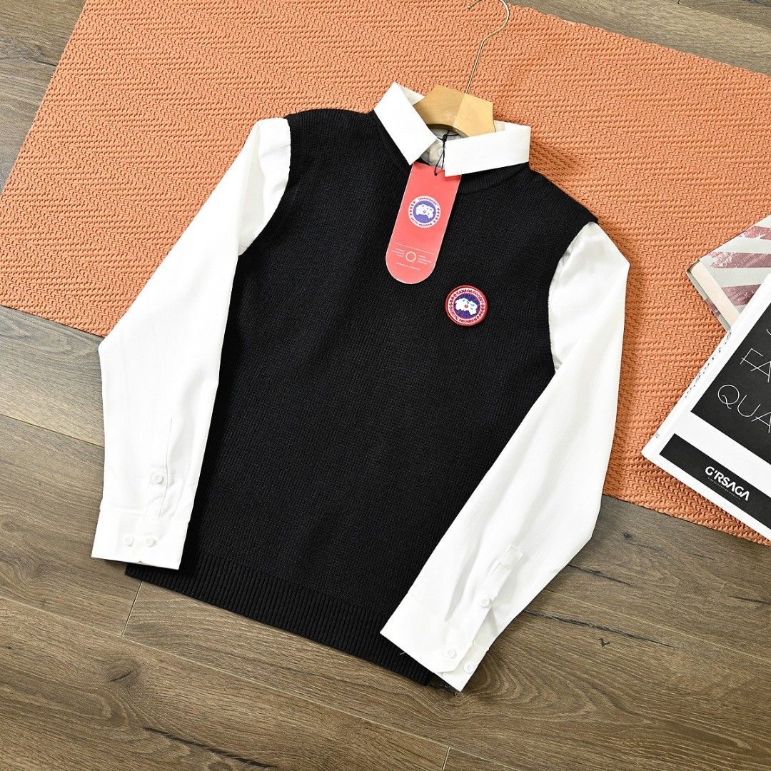 カナダグース メンズ シャツカラー セーター ビジネス風 A31841