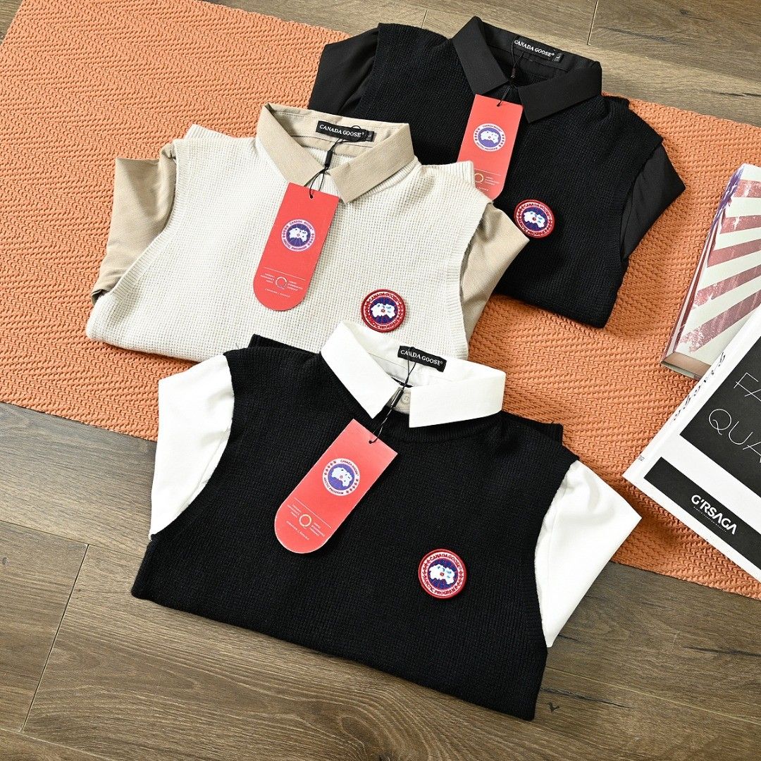 カナダグース メンズ シャツカラー セーター ビジネス風 A31841