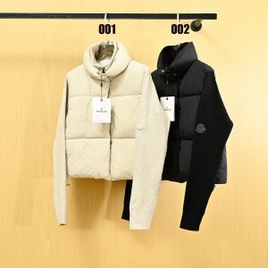 モンクレール レディース 綿入りジャケット パッチワークニットスリーブ A31875