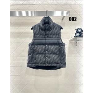 ディオール ダウンベスト ダブルフェイス ジャカード スタンドカラー A31888