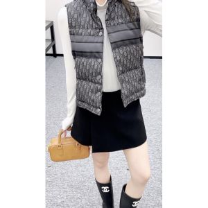 ディオール ダウンベスト ダブルフェイス ジャカード スタンドカラー A31888