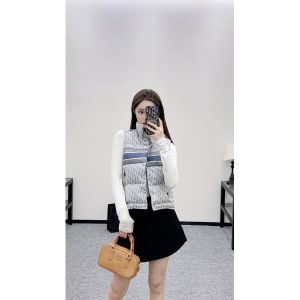 ディオール ダウンベスト ダブルフェイス ジャカード スタンドカラー A31888