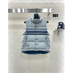 ディオール ダウンベスト ダブルフェイス ジャカード スタンドカラー A31888