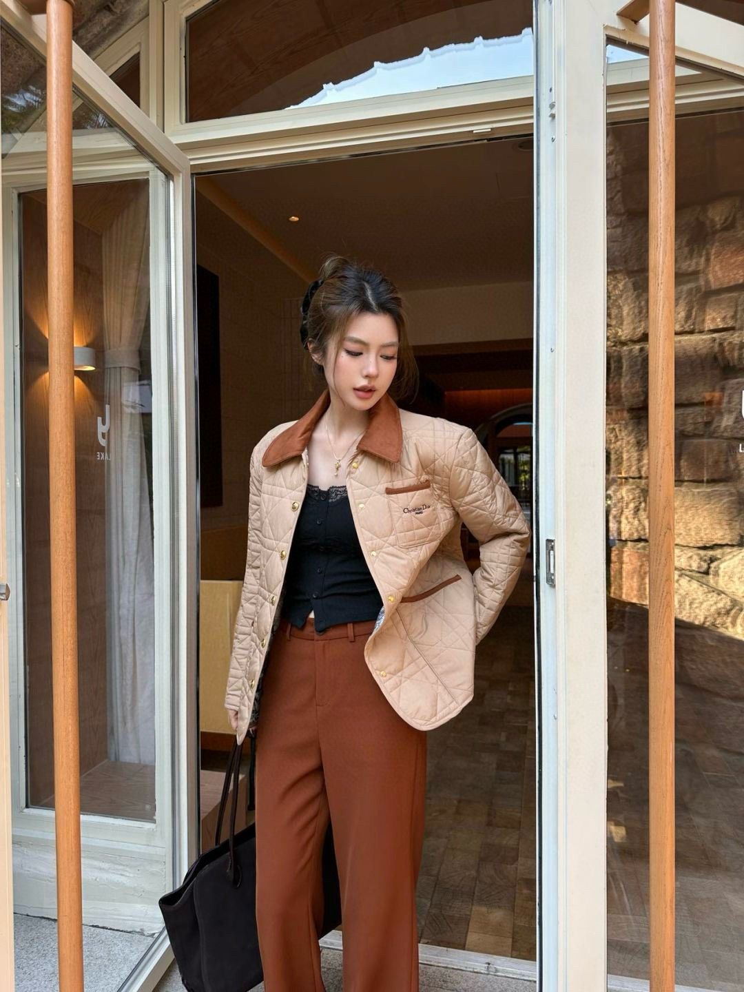 ディオール 綿入りジャケット レディース向け カジュアル A31885