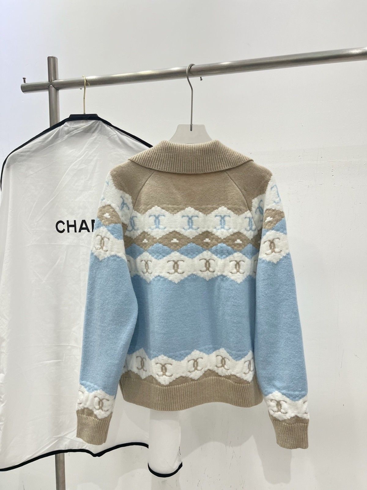 シャネル ニット ジップカーディガン オシャレ A31886