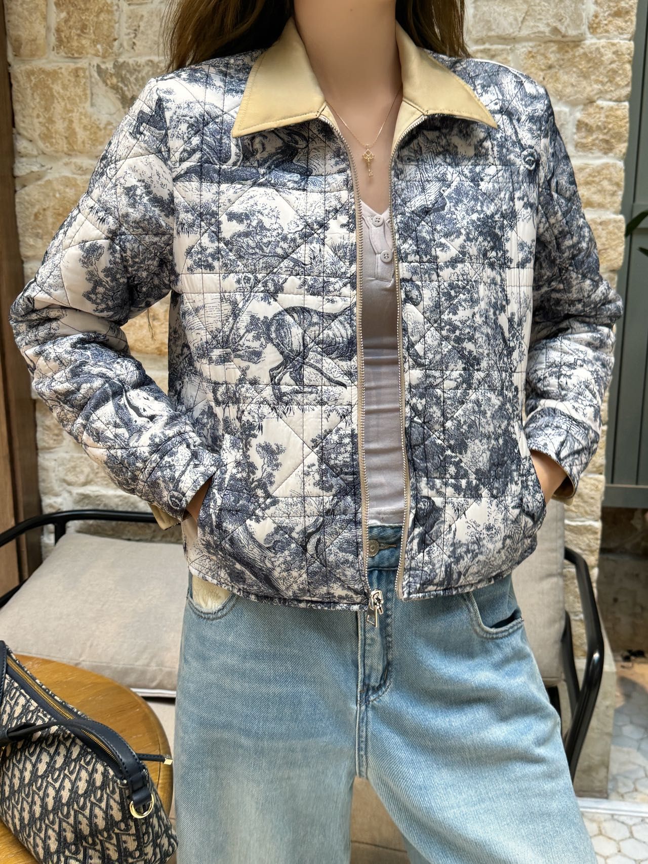 ディオール 綿入りジャケット レディース向け カジュアル A31895