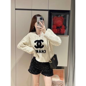 シャネル ニットセーター 刺繍ロゴ レディース A31893