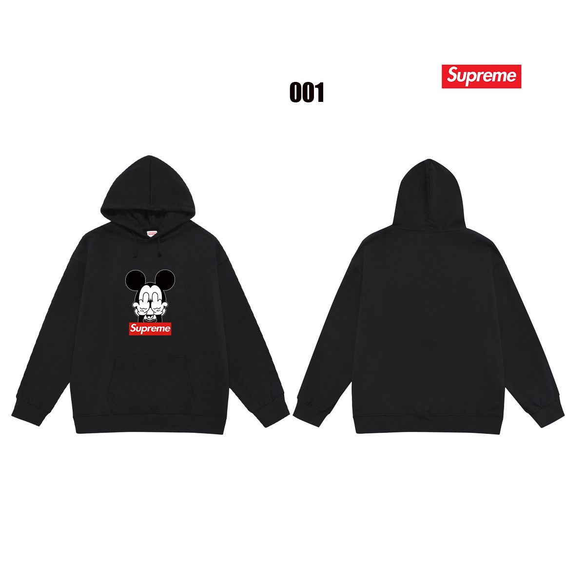 Supreme x FW24 ミッキー パーカー 男女向け ゆったり A31914