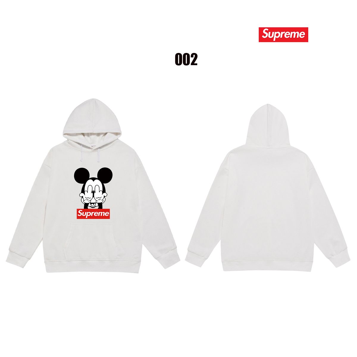 Supreme x FW24 ミッキー パーカー 男女向け ゆったり A31914