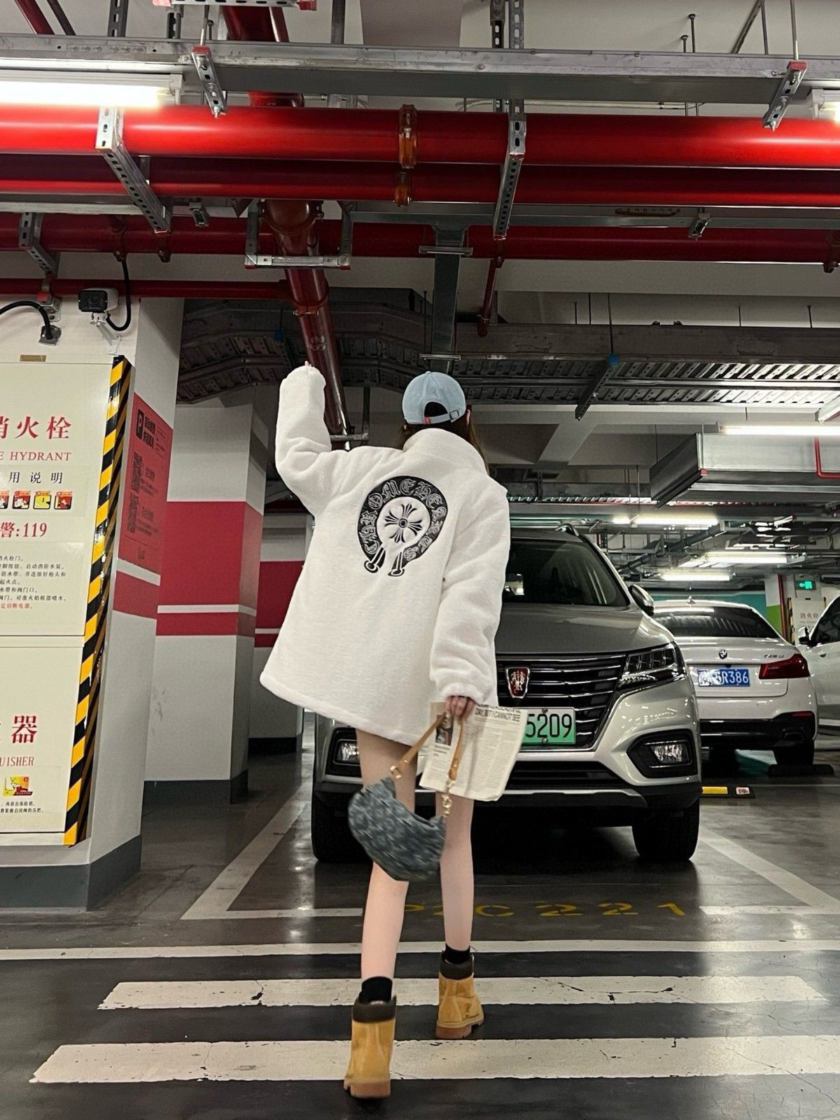 クロムハーツ ボアジャケット 男女兼用 ゆったり A31899