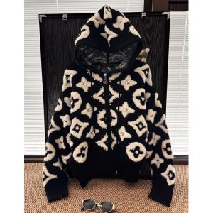 ルイヴィトン ジップ付きフード付きニットアウター A31925