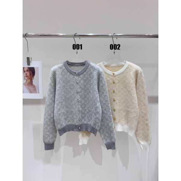 ルイヴィトン クルーネックの長袖カーディガン フリーサイズ A31921