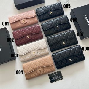 シャネル 長財布 キャビアレザーの二つ折り長財布 A31919