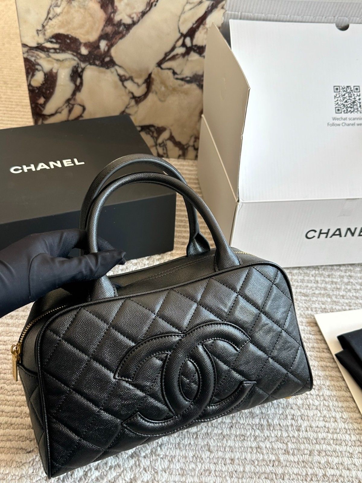 シャネル ハンドバッグ レザー オシャレ A31937