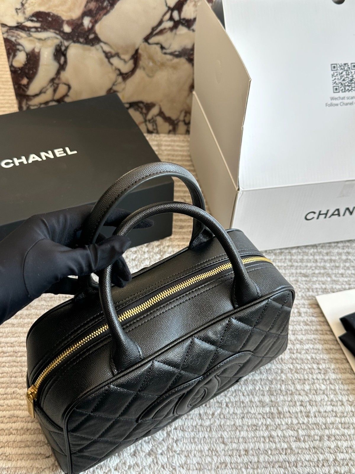 シャネル ハンドバッグ レザー オシャレ A31937